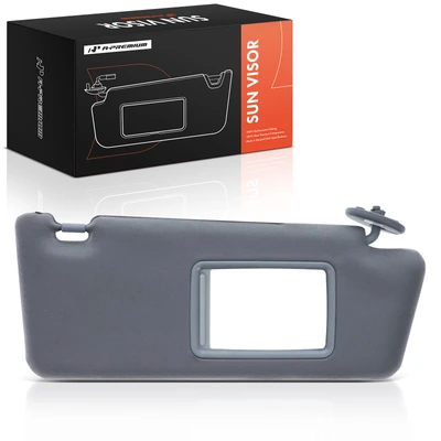 Front Passenger Gray Sun Visor with Light & Mirror