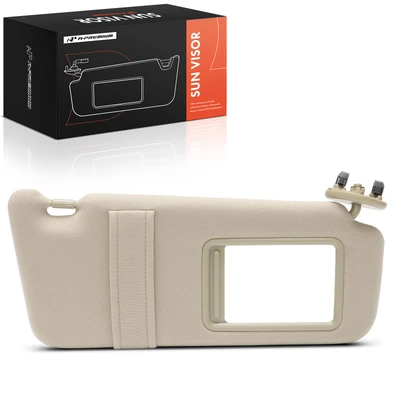 Front Passenger Gray Sun Visor with Mirror & Card Holder for Toyota Camry 2007-2011