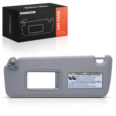 Front Driver Gray Sun Visor with Mirror