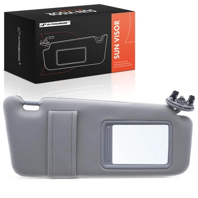 Front Passenger Gray Sun Visor with Mirror