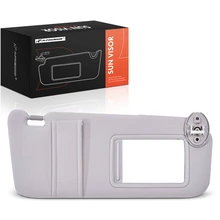 Front Passenger Right side Gray Sun Visor with Mirror & Card Holder