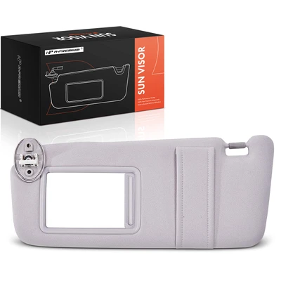 Front Driver Gray Sun Visor with Light & Mirror