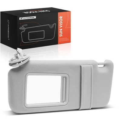 Driver Gray Sun Visor with Light & Mirror
