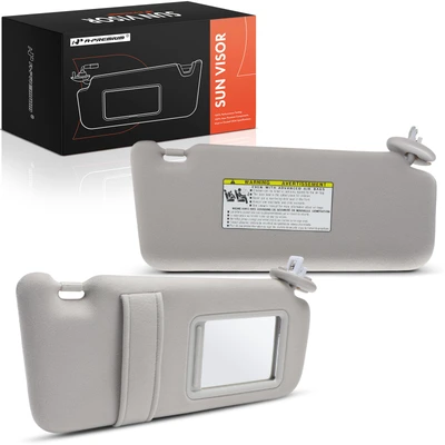 2 Pcs Gray Sun Visor with Light & Mirror