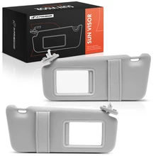 2 Pcs Gray Sun Visor with Light & Mirror for Toyota Venza with Sunroof