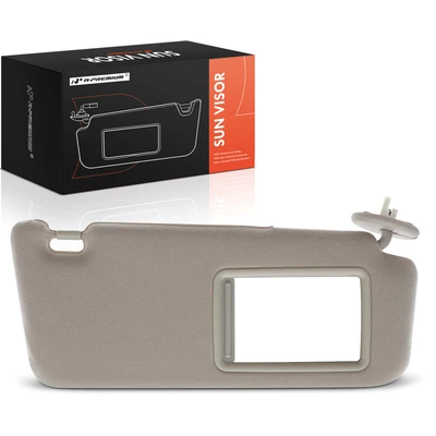 Front Passenger Beige Sun Visor with Light & Mirror