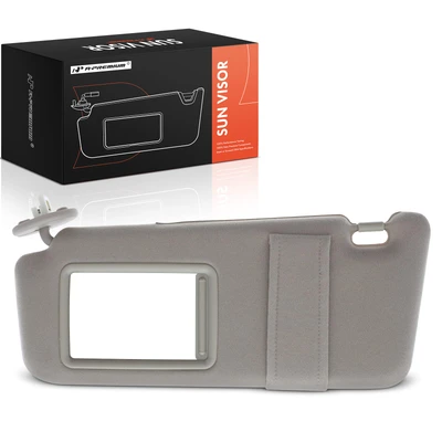 Driver Beige Sun Visor with Mirror & Light