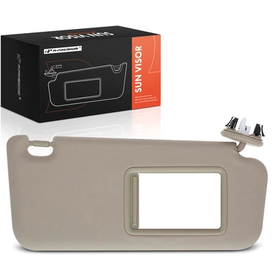 Front Passenger Beige Sun Visor with Light & Mirror