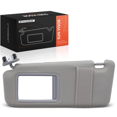 Driver Gray Sun Visor with Light & Mirror