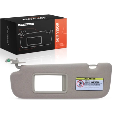 Driver Beige Sun Visor with Mirror & Card Holder