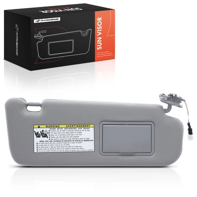 Front Passenger Gray Sun Visor with Light & Mirror