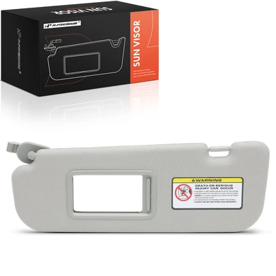 Driver Gray Sun Visor with Mirror & Card Holder