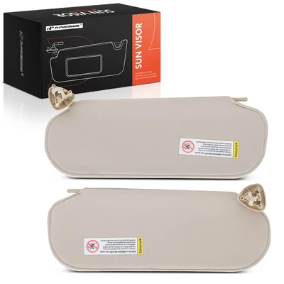 2 Pcs Front Beige Sun Visor