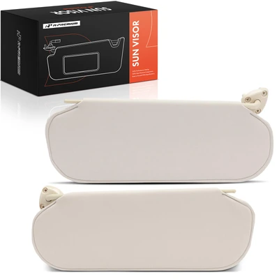 2 Pcs Front Beige Sun Visor