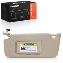 Front Driver Beige Sun Visor with Light & Mirror