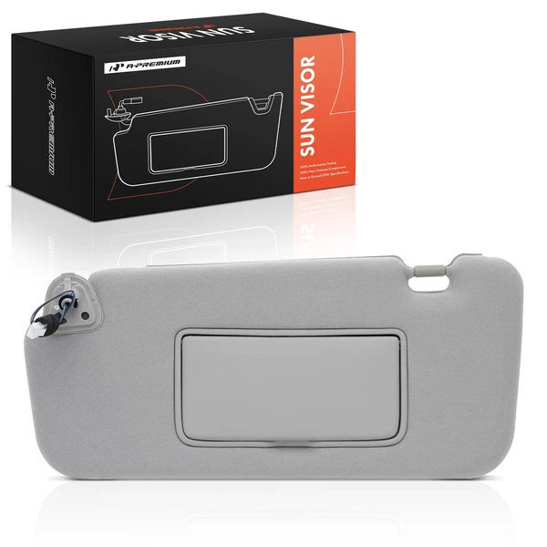 Front Driver Gray Sun Visor With Light & Mirror for Nissan Murano 2009-2014