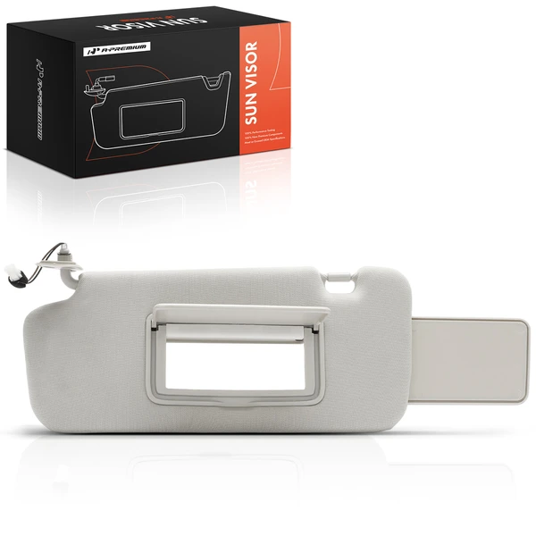 Driver Gray Extendable Sun Visor with Mirror & Light for Nissan Murano 2009-2014