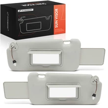 2 Pcs Front Gray Extendable Sun Visor with Mirror & Light for 2009-2014 Nissan Murano