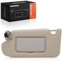 Front Driver Beige Sun Visor with Light Lamp & Mirror