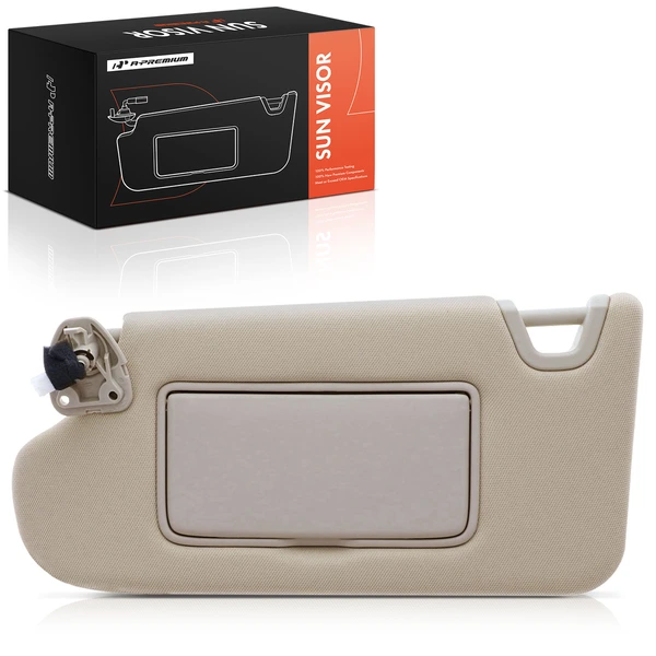 Front Driver Beige Sun Visor with Light Lamp & Mirror for Nissan Altima 2013-2018