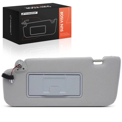 Driver Gray Sun Visor with Light & Mirror