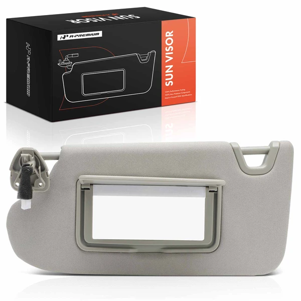 Driver Gray Sun Visor with Light & Mirror &Card Holder for Nissan Altima 2013-2018