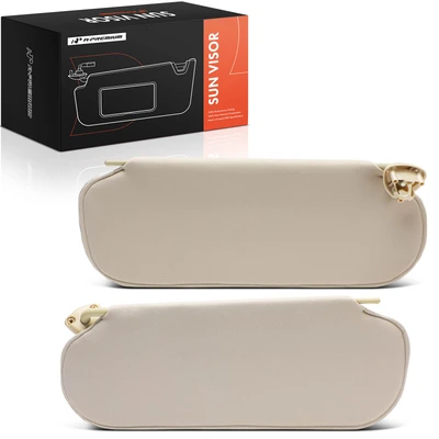 2 Pcs Beige Sun Visor