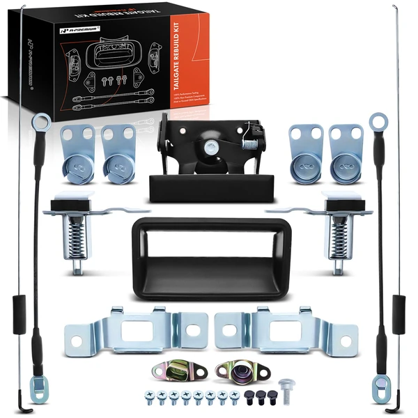 Tailgate Hardware Rebuild Kit with Rod & Cable for 1992-1999 Chevrolet K1500