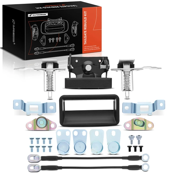 Tailgate Hardware Rebuild Kit with Cable for 1992-2000 Chevrolet C2500