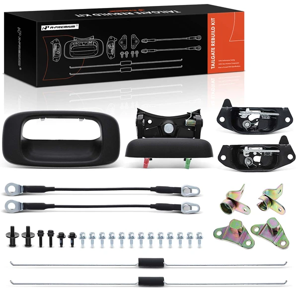 Tailgate Hardware Rebuild Kit with Cable & Rods for 1999-2006 Chevrolet Silverado 1500