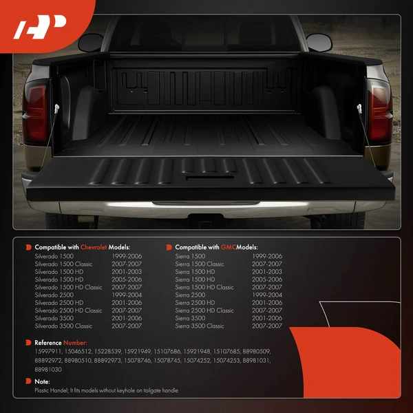 Tailgate Hardware Rebuild Kit with Cable for Chevy Silverado GMC Sierra 1500 2500