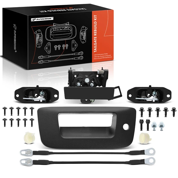 Tailgate Hardware Rebuild Kit with Cable for Chevy Silverado 1500 2007-2013 GMC