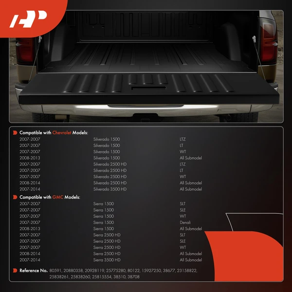 Tailgate Hardware Rebuild Kit with Cable for Chevy Silverado 1500 2007-2013 GMC