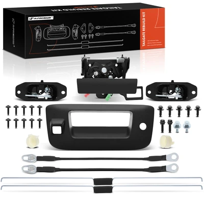 Metal Tailgate Hardware Rebuild Kit with Cable & Rods