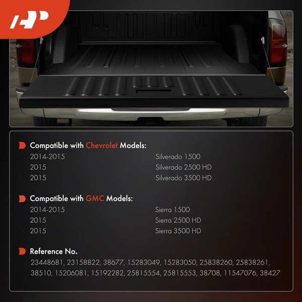 Metal Tailgate Hardware Rebuild Kit with Cable for Chevrolet Silverado 1500 GMC