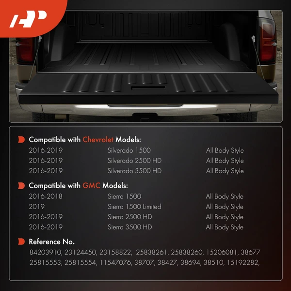 Tailgate Hardware Rebuild Kit with Cable & Rod for Chevrolet Silverado GMC Sierra