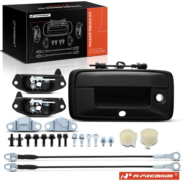 Metal Tailgate Hardware Rebuild Kit with Cable for 2016-2017 GMC Canyon