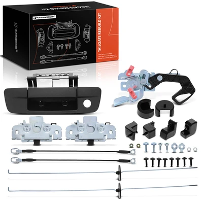 Tailgate Hardware Rebuild Kit with Cable & Rod & keyhole