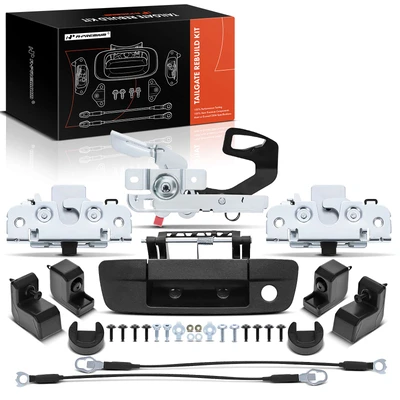 Tailgate Hardware Rebuild Kit with Cables and keyhole