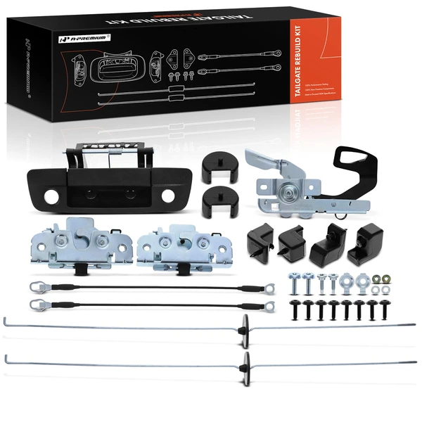 Tailgate Hardware Rebuild Kit with Cable & Rod for 2013-2016 Ram 2500