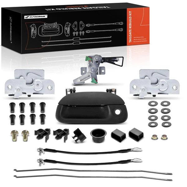 Tailgate Hardware Rebuild Kit with Cable & Rods for 1999-2007 Ford F-350 Super Duty