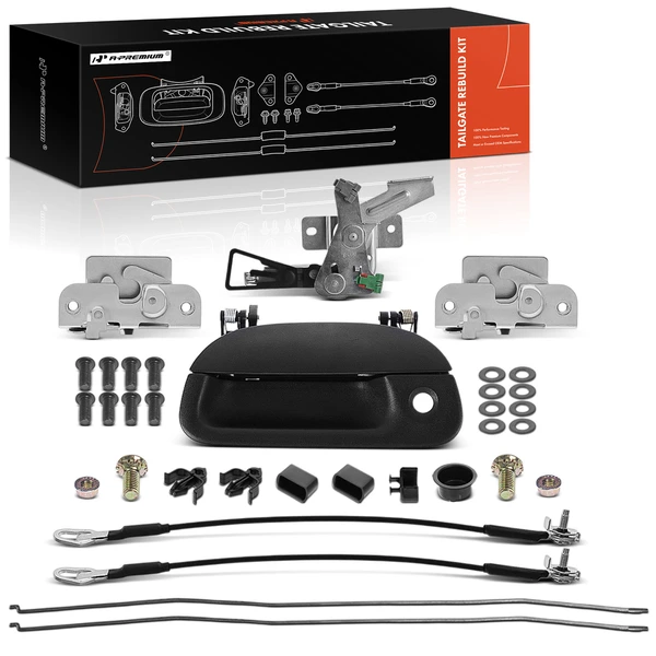 Metal Tailgate Hardware Rebuild Kit with Cable & Rods for 1999-2007 Ford F-250 Super Duty