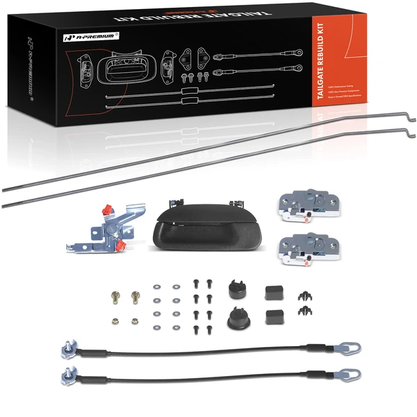 28 Pcs Tailgate Hardware Rebuild Kit with Cable & Rod for 1999-2002 Ford F-250 Super Duty