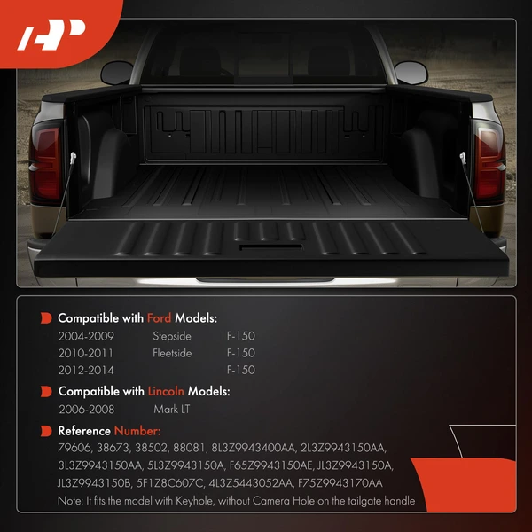 Tailgate Hardware Rebuild Kit with Cable for Ford F-150 2004-2014 Lincoln Mark LT