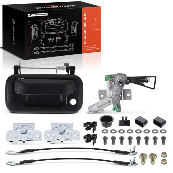 Metal Tailgate Hardware Rebuild Kit with Cable for Ford F-150 2004-2014 Lincoln