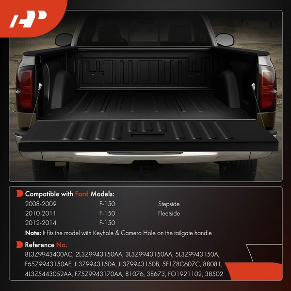 Tailgate Hardware Rebuild Kit with Cable & Rod for Ford F-150 2009-2014 with Keyhole