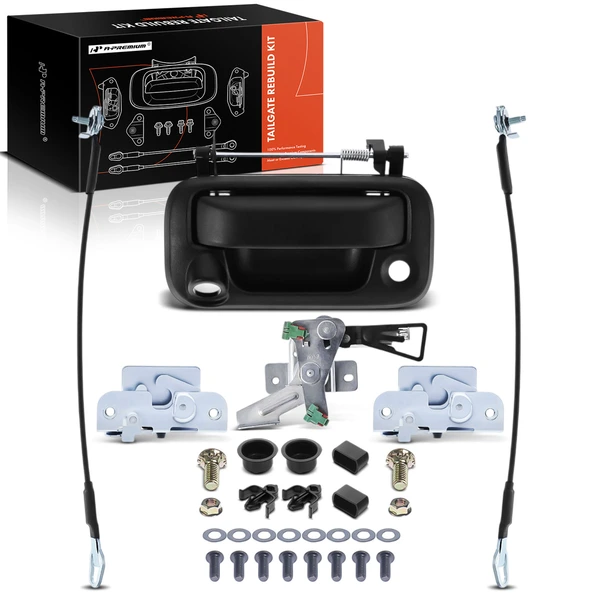 Tailgate Hardware Rebuild Kit with Tailgate Latch Cable for 2008-2014 Ford F-150