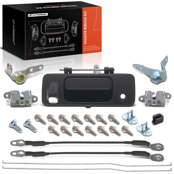 Tailgate Hardware Rebuild Kit with Cable & Rod for Toyota Tacoma 2016 2017-2023