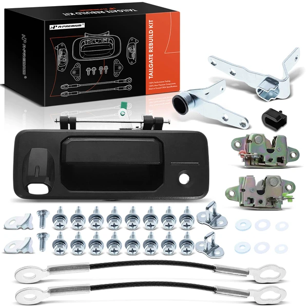 Tailgate Hardware Rebuild Kit with Cable for 2016-2023 Toyota Tacoma