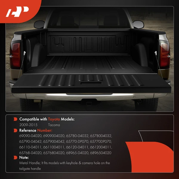 Metal Tailgate Hardware Rebuild Kit with Cable & Rods for Toyota Tacoma 2009-2015